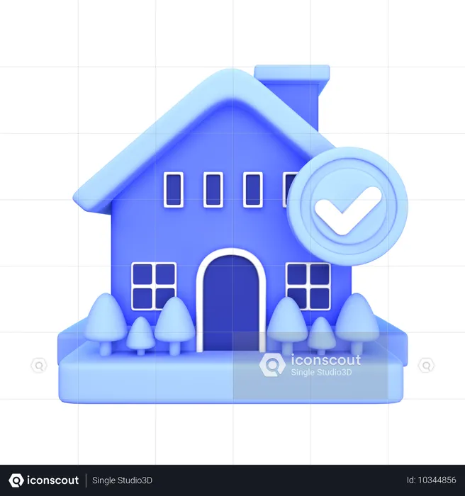 Check Home  3D Icon