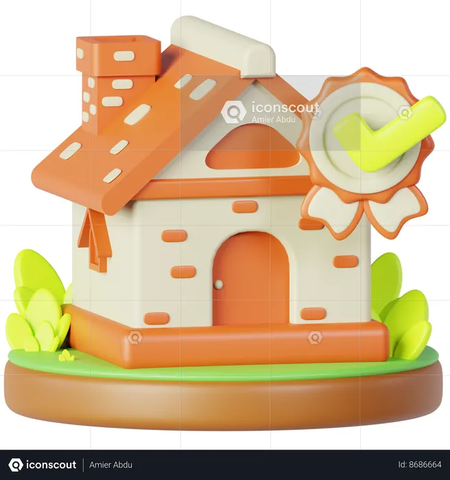 Vérifier la sécurité de la maison  3D Icon