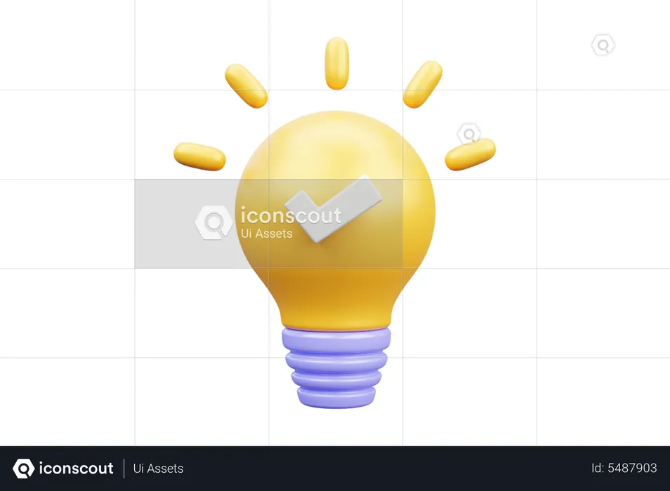 Check Idea  3D Icon