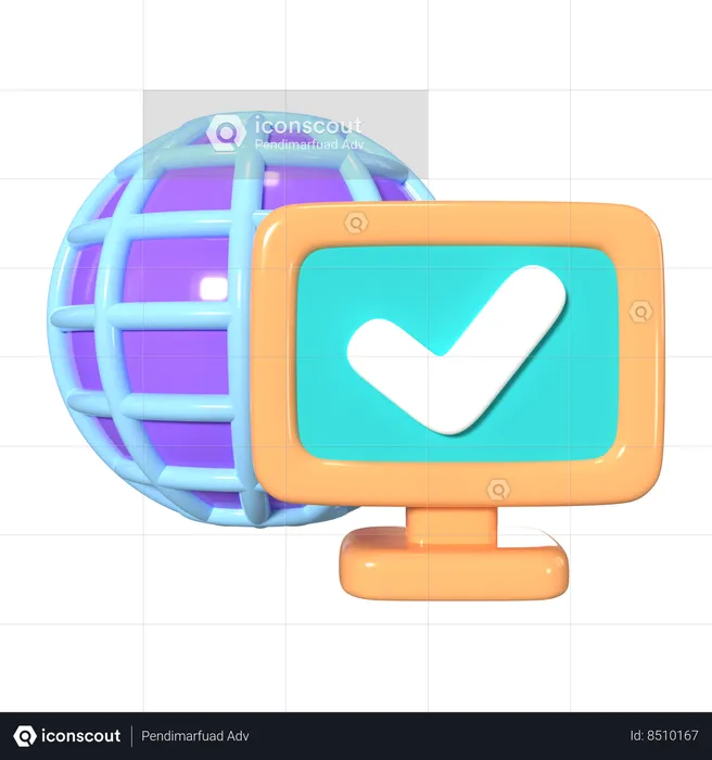 Check Internet  3D Icon