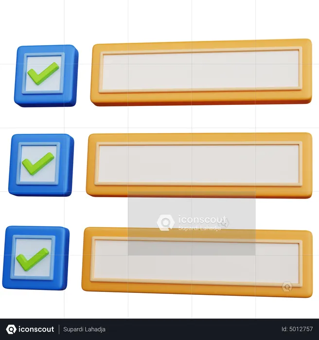 Check List With Check Mark  3D Icon