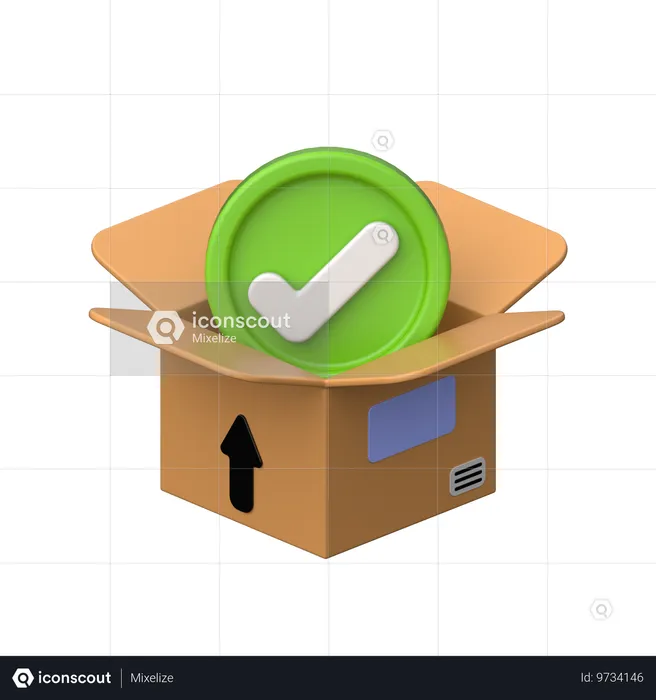 Logistik prüfen  3D Icon