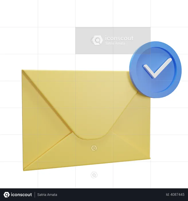 Check Mail  3D Illustration
