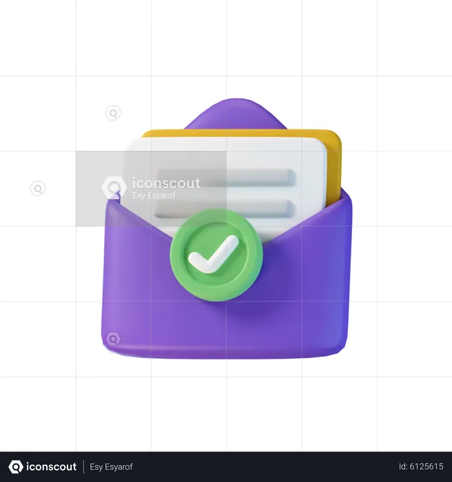 Vérifier le courrier  3D Icon