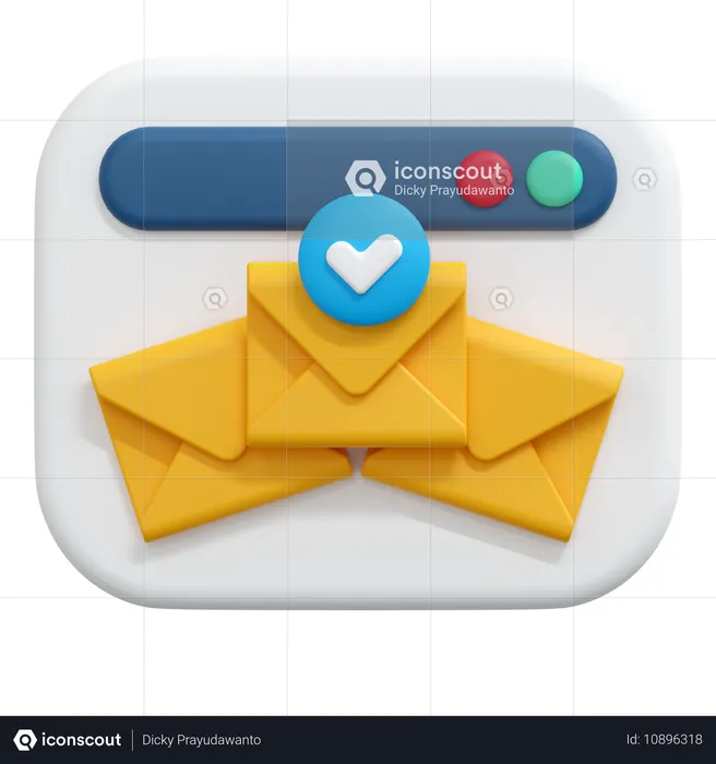 Check mail message  3D Icon