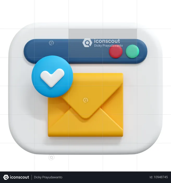 Check Mail Message  3D Icon