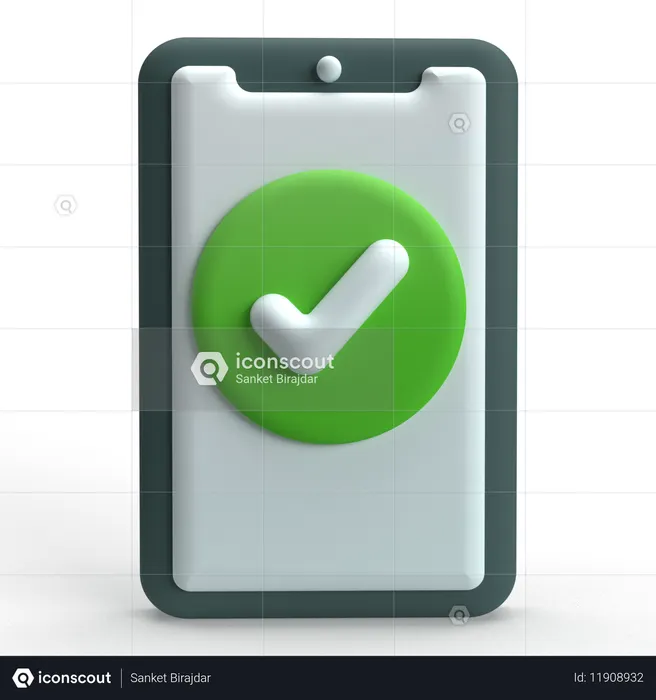 Handy prüfen  3D Icon