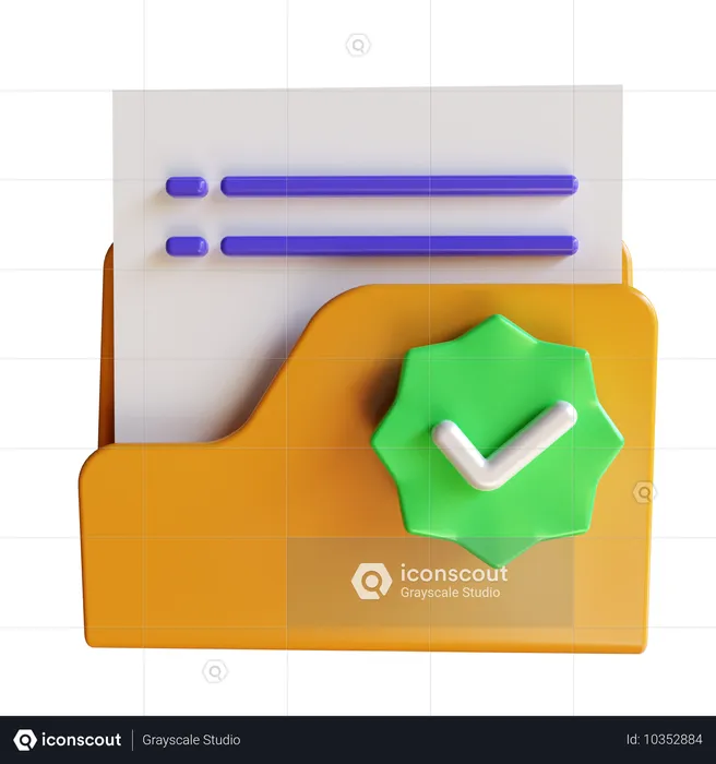 Ordner prüfen  3D Icon