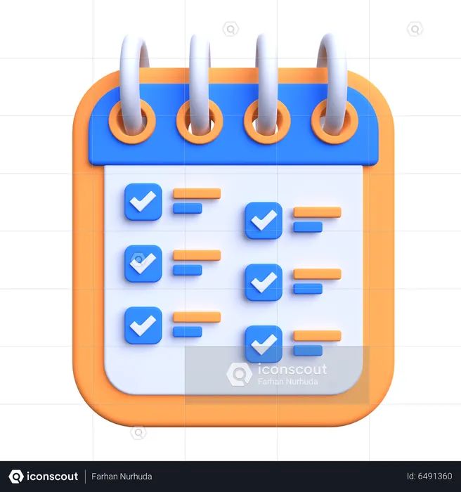 Check Planner  3D Icon