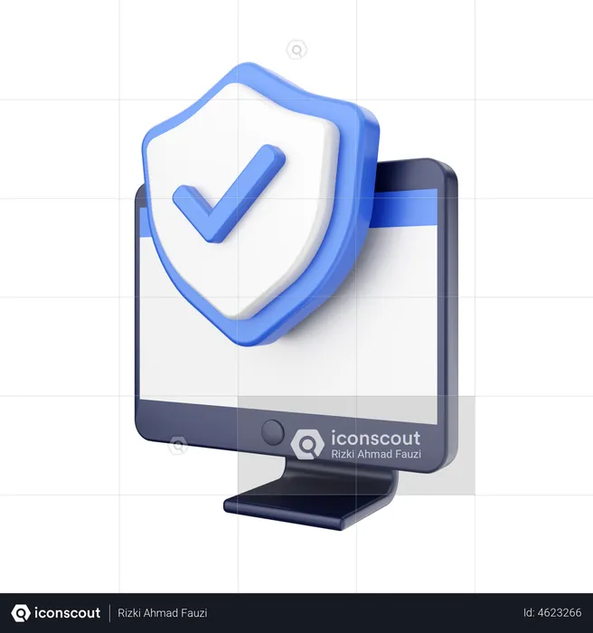 Check System Security  3D Illustration