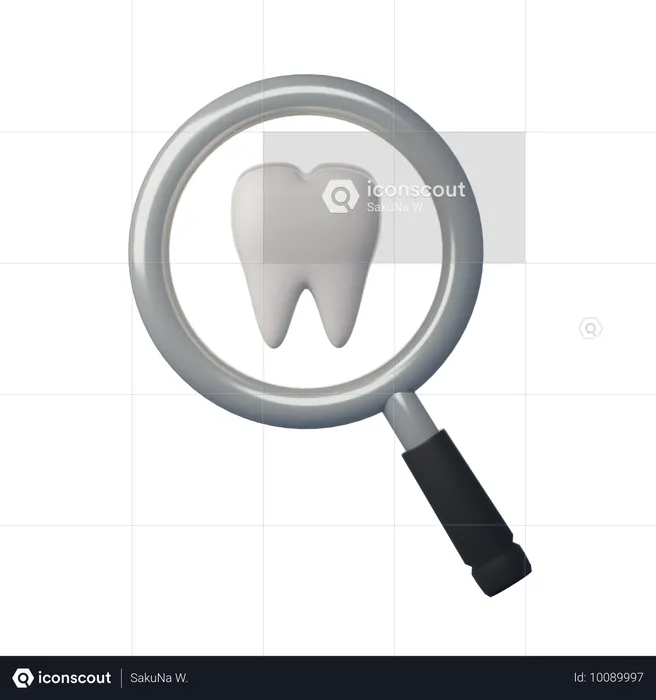 Exame odontológico  3D Icon