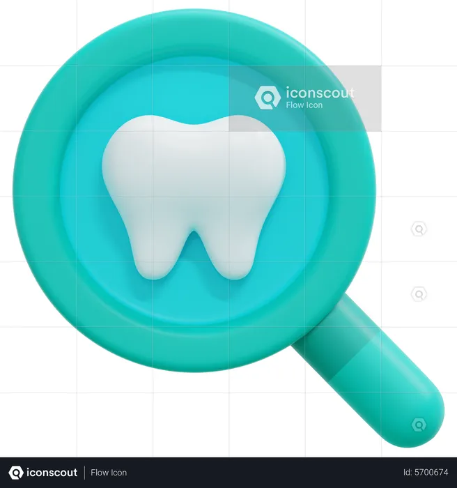 Exame odontológico  3D Icon