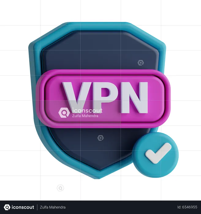 Check Vpn Secuirty  3D Icon