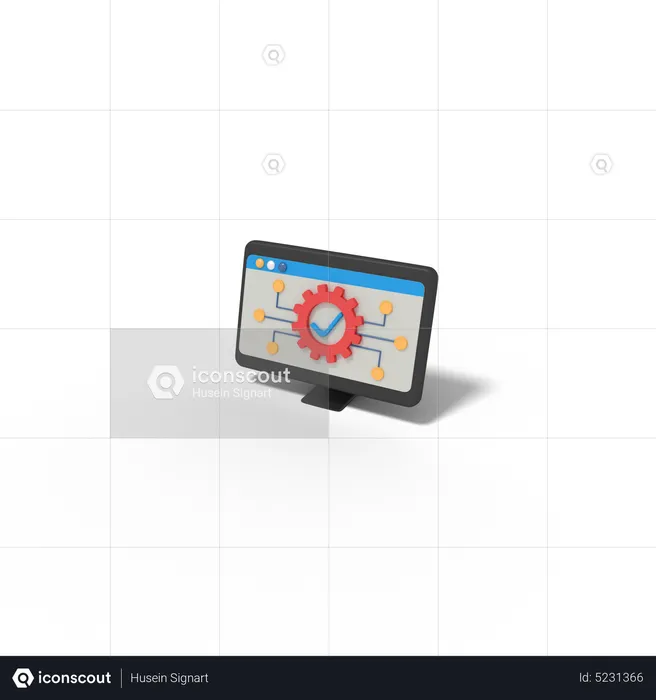 Check Website Connection Setting  3D Icon
