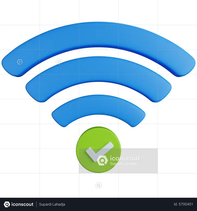 WLAN prüfen  3D Icon