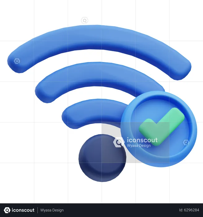 Check Wifi  3D Icon