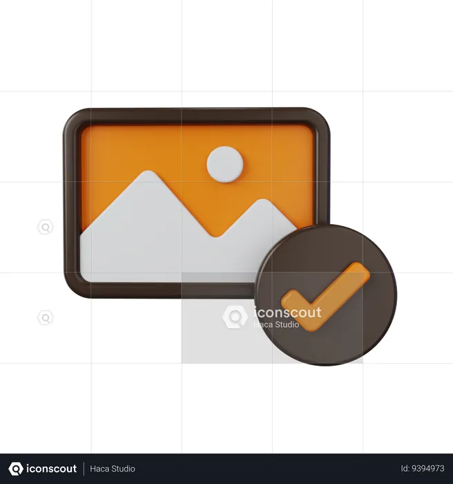 Checked Image  3D Icon