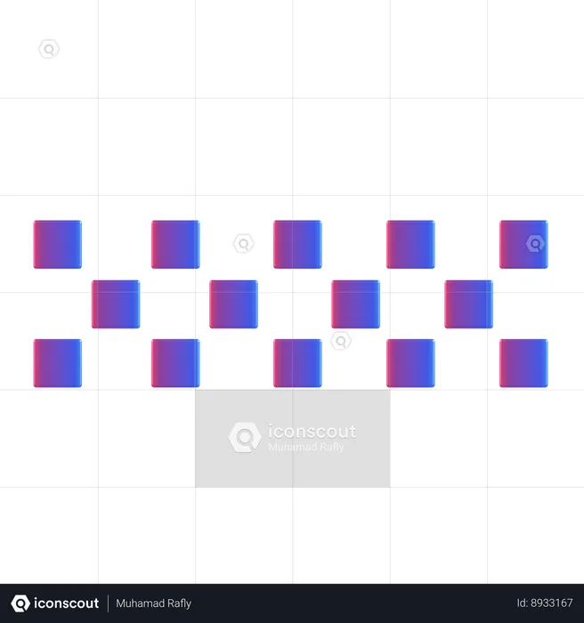 Checkerboard  3D Icon