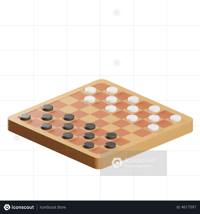 Checkers  3D Icon