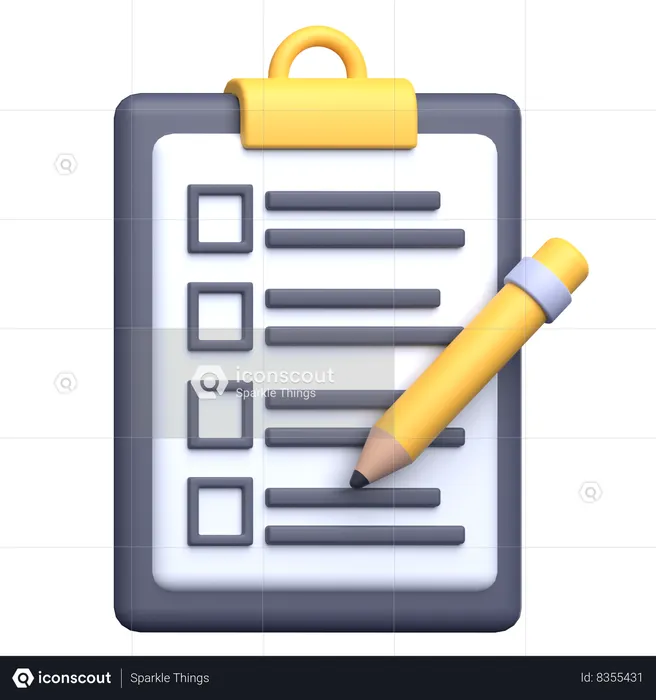 Checklist  3D Icon