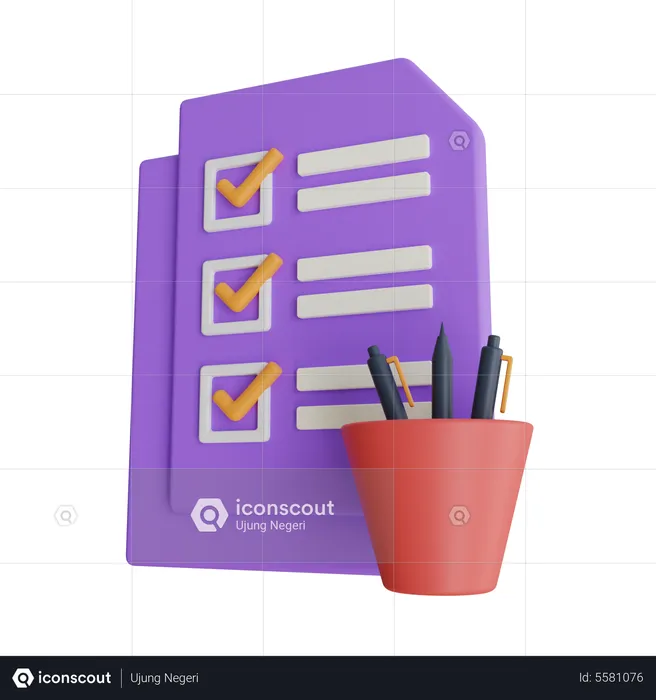 Checklist  3D Icon