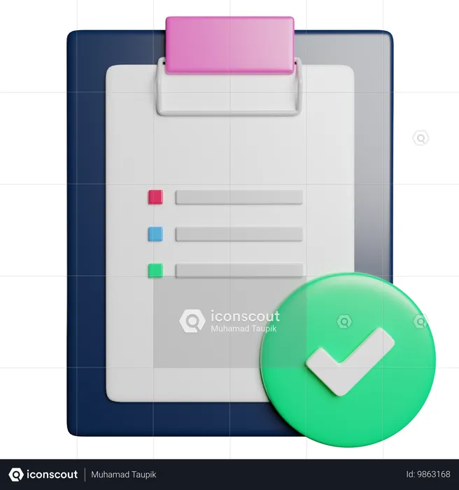 Checklist  3D Icon