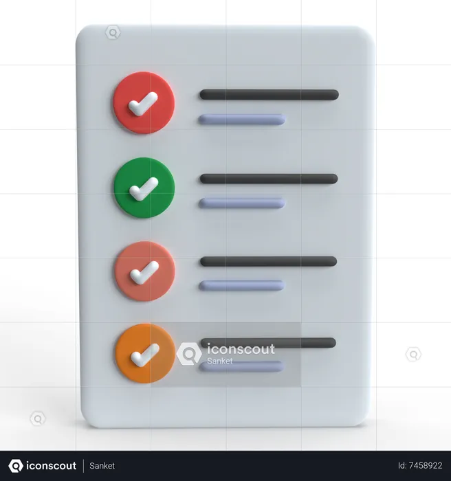 Checklist  3D Icon