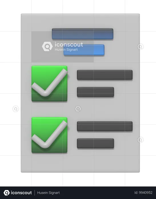 Checklist  3D Icon