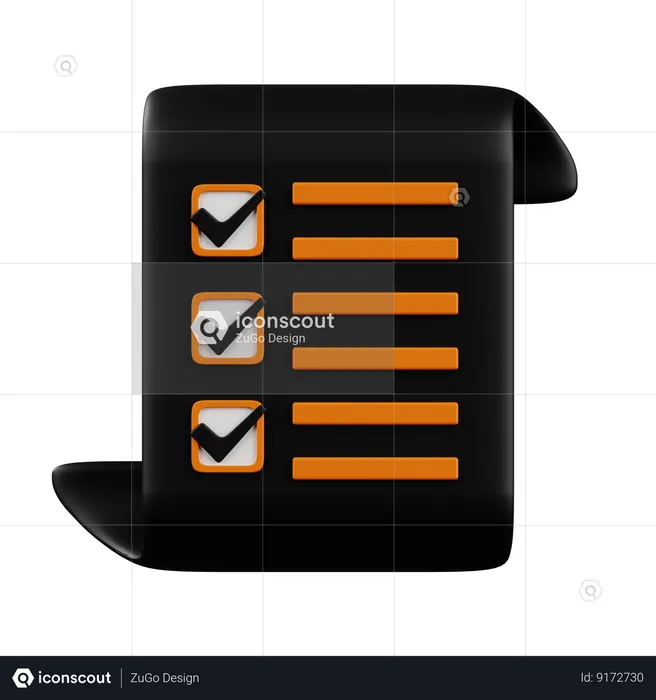 Checklist  3D Icon