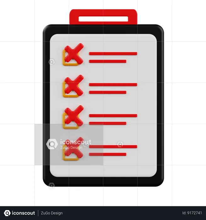 Checklist  3D Icon