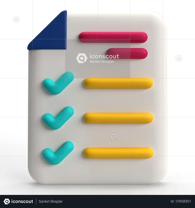 Checklist  3D Icon
