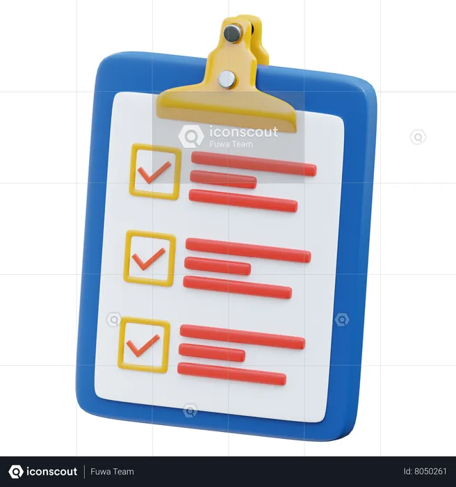 Checklist  3D Icon