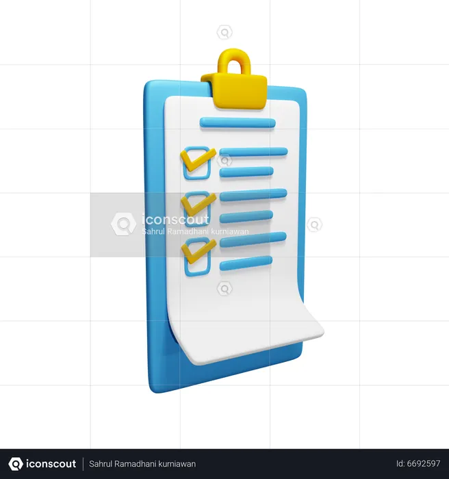 Checklist  3D Icon