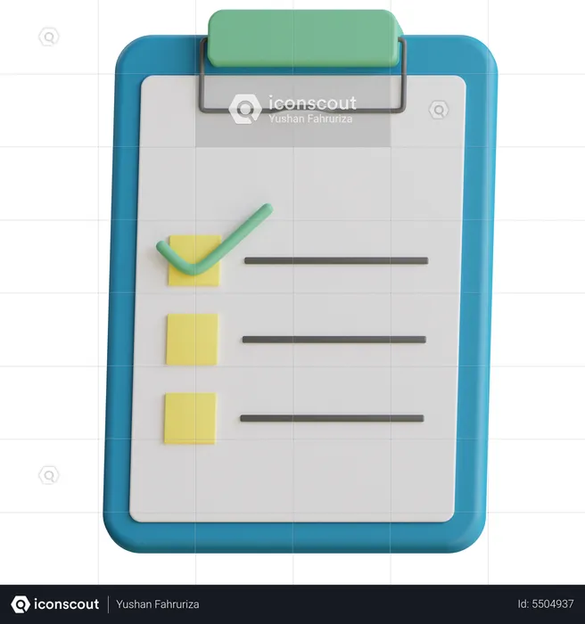 Checklist  3D Icon
