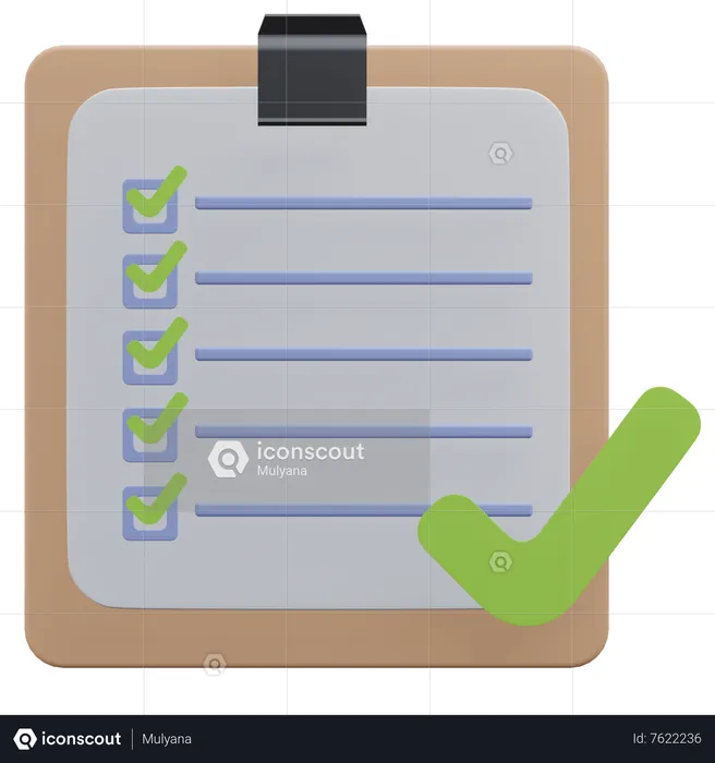 Checklist  3D Icon