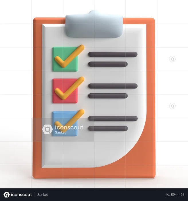 Checklist  3D Icon