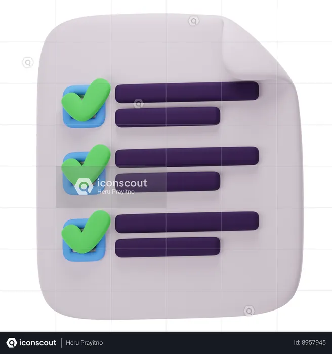 Checklist  3D Icon
