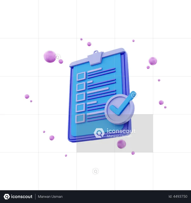 Checklist  3D Illustration