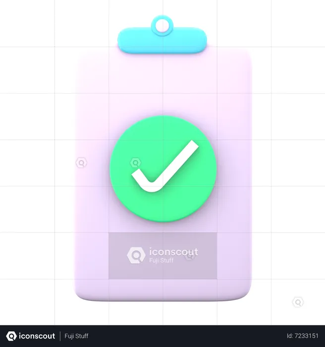 Checklist Clipboard  3D Icon