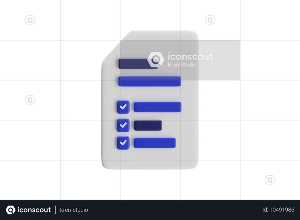 Checklist Letter  3D Icon