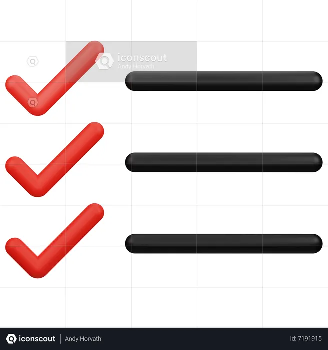 Checkliste  3D Icon