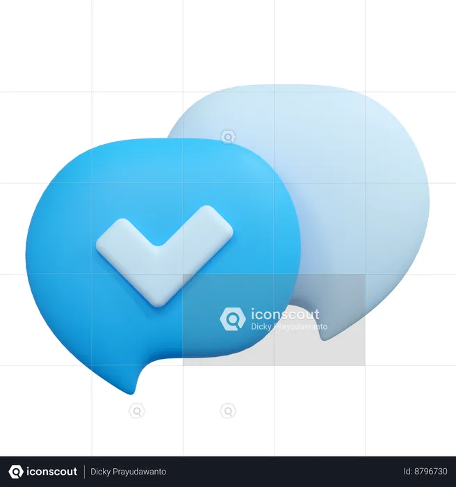 Checkmark message  3D Icon