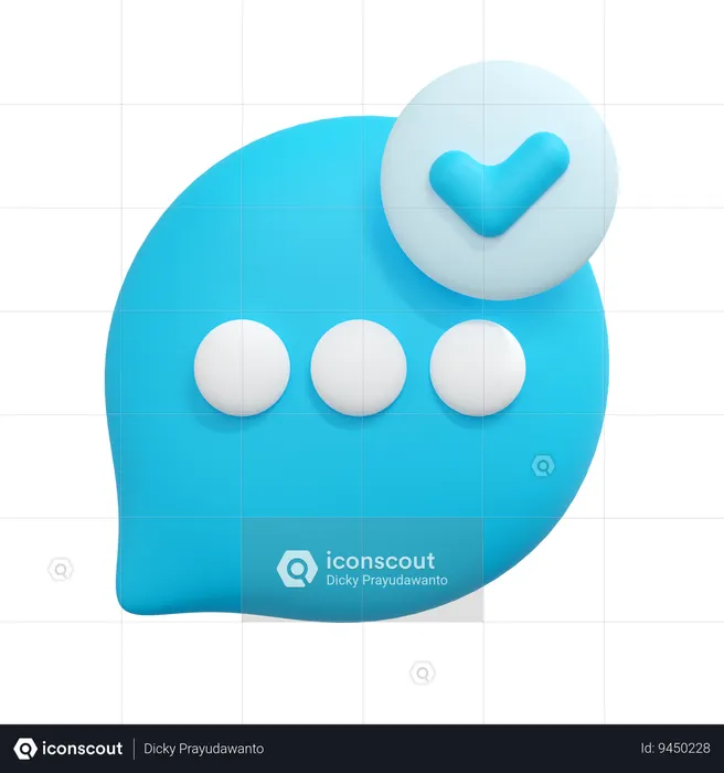 Checkmark message  3D Icon