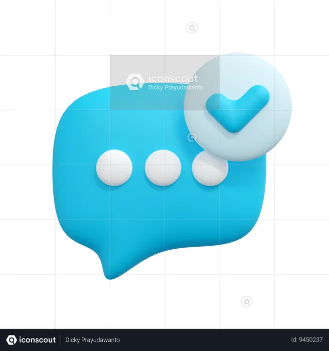 Checkmark message  3D Icon