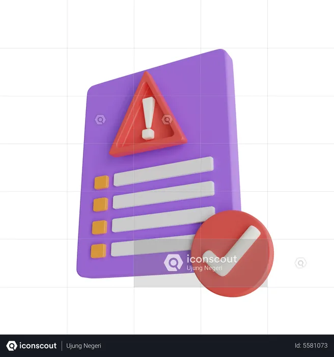 Checkmark Report  3D Icon