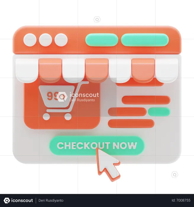 Checkout  3D Icon