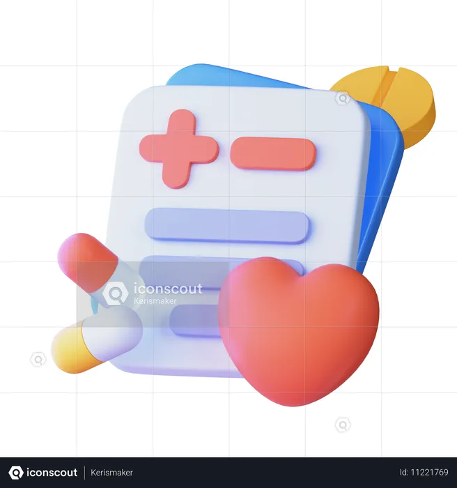 Checkup Report  3D Icon