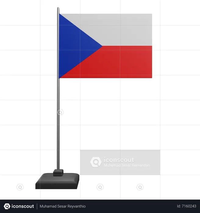 Checz Republic Flag 3D Icon