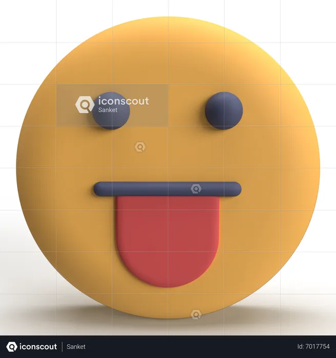 Cheeky Emoji Logo 3D Icon