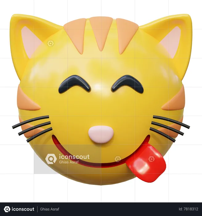Cheeky Smile Emoji 3D Icon
